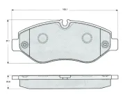 Bremsbelagsatz, Scheibenbremse Vorderachse MTR MT449