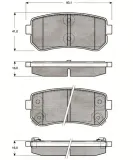 Bremsbelagsatz, Scheibenbremse Hinterachse MTR MT458