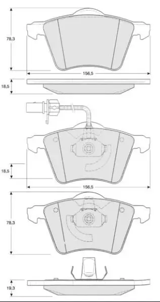 Bremsbelagsatz, Scheibenbremse Vorderachse MTR MT465