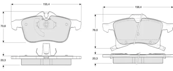 Bremsbelagsatz, Scheibenbremse Vorderachse MTR MT467