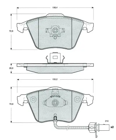 Bremsbelagsatz, Scheibenbremse Vorderachse MTR MT469 Bild Bremsbelagsatz, Scheibenbremse Vorderachse MTR MT469