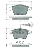 Bremsbelagsatz, Scheibenbremse Vorderachse MTR MT472