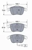Bremsbelagsatz, Scheibenbremse Vorderachse MTR MT486