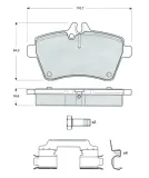 Bremsbelagsatz, Scheibenbremse Vorderachse MTR MT499