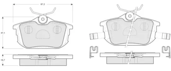 Bremsbelagsatz, Scheibenbremse Hinterachse MTR MT519 Bild Bremsbelagsatz, Scheibenbremse Hinterachse MTR MT519