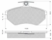 Bremsbelagsatz, Scheibenbremse Vorderachse MTR MT533
