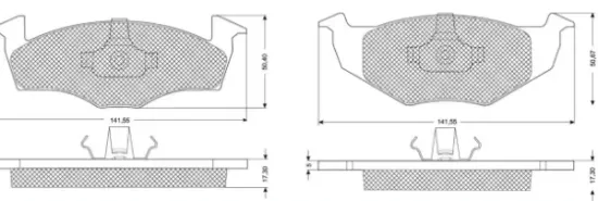 Bremsbelagsatz, Scheibenbremse Vorderachse MTR MT538 Bild Bremsbelagsatz, Scheibenbremse Vorderachse MTR MT538