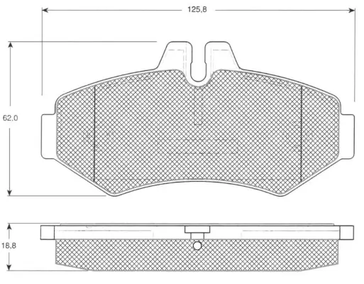 Bremsbelagsatz, Scheibenbremse Hinterachse MTR MT547 Bild Bremsbelagsatz, Scheibenbremse Hinterachse MTR MT547