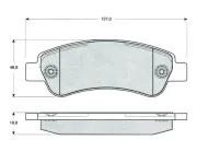 Bremsbelagsatz, Scheibenbremse Hinterachse MTR MT568