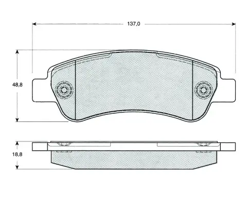 Bremsbelagsatz, Scheibenbremse Hinterachse MTR MT568 Bild Bremsbelagsatz, Scheibenbremse Hinterachse MTR MT568
