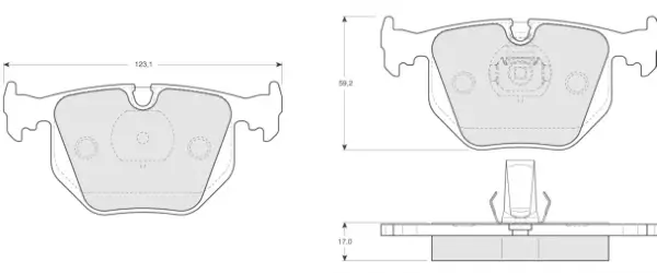 Bremsbelagsatz, Scheibenbremse Hinterachse MTR MT570