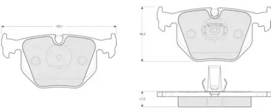 Bremsbelagsatz, Scheibenbremse Hinterachse MTR MT570 Bild Bremsbelagsatz, Scheibenbremse Hinterachse MTR MT570