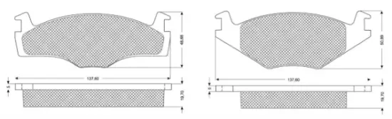 Bremsbelagsatz, Scheibenbremse Vorderachse MTR MT571 Bild Bremsbelagsatz, Scheibenbremse Vorderachse MTR MT571