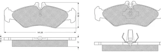Bremsbelagsatz, Scheibenbremse Hinterachse MTR MT572 Bild Bremsbelagsatz, Scheibenbremse Hinterachse MTR MT572