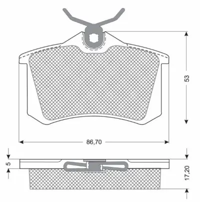 Bremsbelagsatz, Scheibenbremse Hinterachse MTR MT573 Bild Bremsbelagsatz, Scheibenbremse Hinterachse MTR MT573