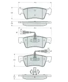 Bremsbelagsatz, Scheibenbremse Hinterachse MTR MT580