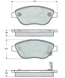 Bremsbelagsatz, Scheibenbremse Hinterachse MTR MT589