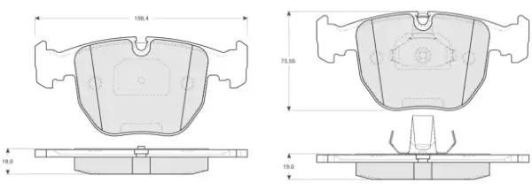 Bremsbelagsatz, Scheibenbremse Vorderachse MTR MT597