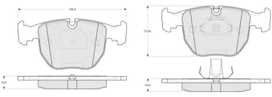 Bremsbelagsatz, Scheibenbremse Vorderachse MTR MT597 Bild Bremsbelagsatz, Scheibenbremse Vorderachse MTR MT597