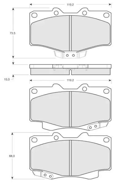 Bremsbelagsatz, Scheibenbremse Vorderachse MTR MT607