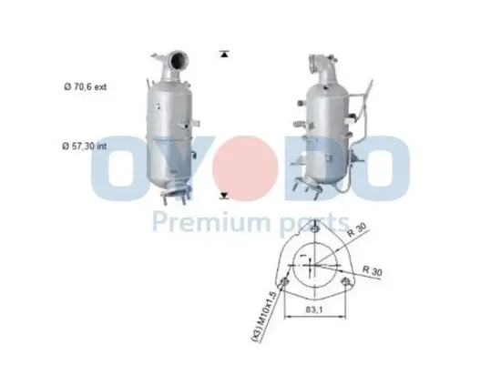 Ruß-/Partikelfilter, Abgasanlage Oyodo 20N0154-OYO Bild Ruß-/Partikelfilter, Abgasanlage Oyodo 20N0154-OYO