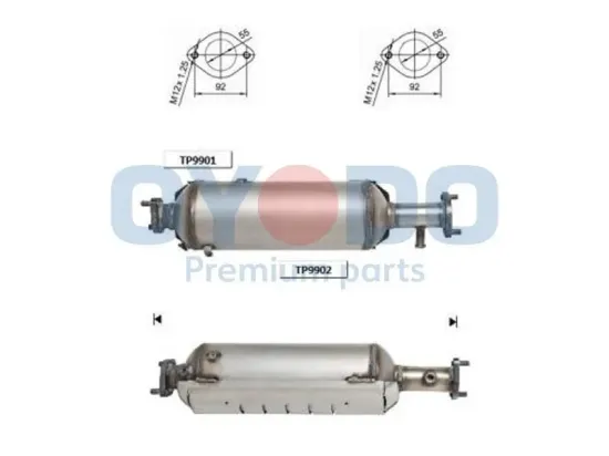 Ruß-/Partikelfilter, Abgasanlage Oyodo 20N0052-OYO Bild Ruß-/Partikelfilter, Abgasanlage Oyodo 20N0052-OYO