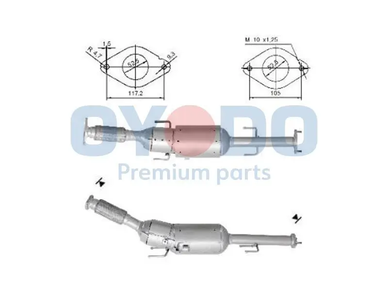 Ruß-/Partikelfilter, Abgasanlage Oyodo 20N0135-OYO