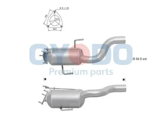 Ruß-/Partikelfilter, Abgasanlage Oyodo 20N0040-OYO Bild Ruß-/Partikelfilter, Abgasanlage Oyodo 20N0040-OYO