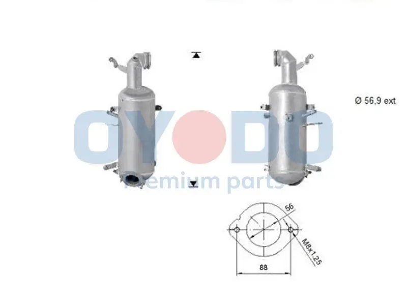 Ruß-/Partikelfilter, Abgasanlage Oyodo 20N0143-OYO