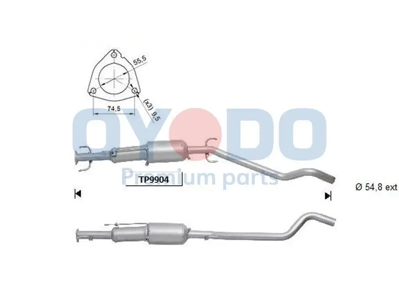 Ruß-/Partikelfilter, Abgasanlage Oyodo 20N0084-OYO Bild Ruß-/Partikelfilter, Abgasanlage Oyodo 20N0084-OYO