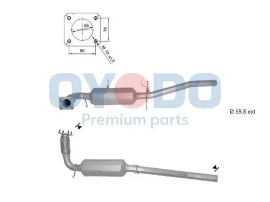 Ruß-/Partikelfilter, Abgasanlage Oyodo 20N0073-OYO Bild Ruß-/Partikelfilter, Abgasanlage Oyodo 20N0073-OYO