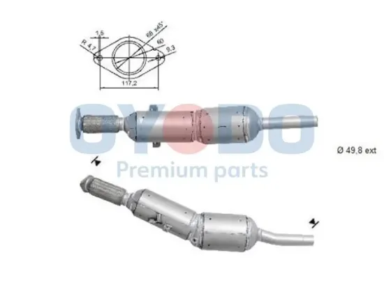 Ruß-/Partikelfilter, Abgasanlage Oyodo 20N0016-OYO Bild Ruß-/Partikelfilter, Abgasanlage Oyodo 20N0016-OYO