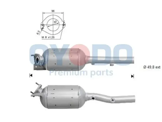 Ruß-/Partikelfilter, Abgasanlage Oyodo 20N0038-OYO Bild Ruß-/Partikelfilter, Abgasanlage Oyodo 20N0038-OYO