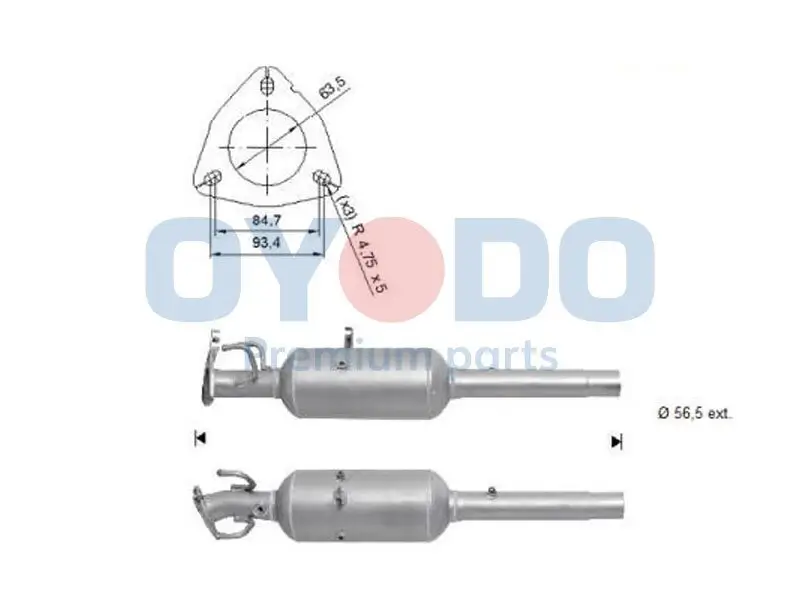 Ruß-/Partikelfilter, Abgasanlage Oyodo 20N0139-OYO