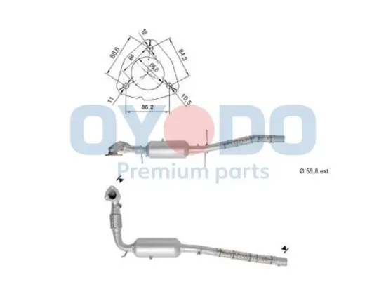 Ruß-/Partikelfilter, Abgasanlage Oyodo 20N0132-OYO Bild Ruß-/Partikelfilter, Abgasanlage Oyodo 20N0132-OYO