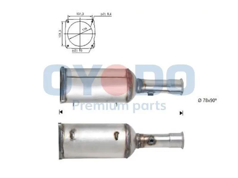 Ruß-/Partikelfilter, Abgasanlage Oyodo 20N0083-OYO