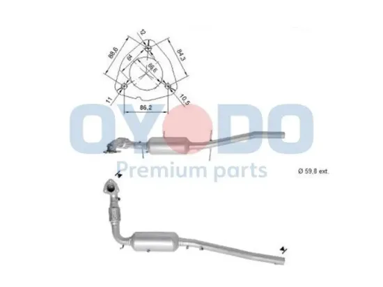 Ruß-/Partikelfilter, Abgasanlage Oyodo 20N0142-OYO Bild Ruß-/Partikelfilter, Abgasanlage Oyodo 20N0142-OYO