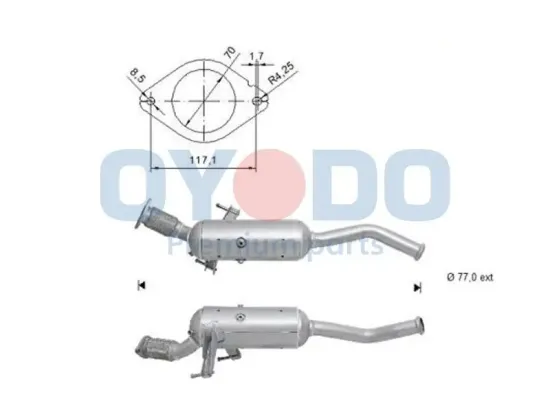 Ruß-/Partikelfilter, Abgasanlage Oyodo 20N0141-OYO Bild Ruß-/Partikelfilter, Abgasanlage Oyodo 20N0141-OYO