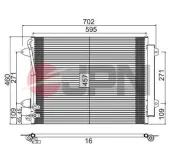 Kondensator, Klimaanlage JPN 60C9142-JPN