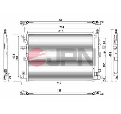 Kondensator, Klimaanlage JPN 60C9148-JPN