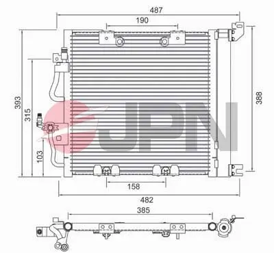 Kondensator, Klimaanlage JPN 60C9114-JPN