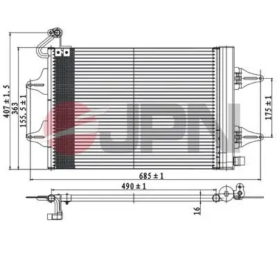 Kondensator, Klimaanlage JPN 60C9131-JPN