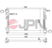 Kühler, Motorkühlung JPN 60C9011-JPN