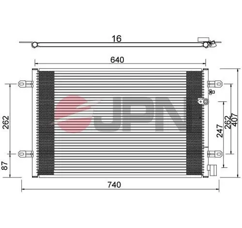 Kondensator, Klimaanlage JPN 60C9073-JPN
