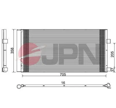 Kondensator, Klimaanlage JPN 60C9126-JPN