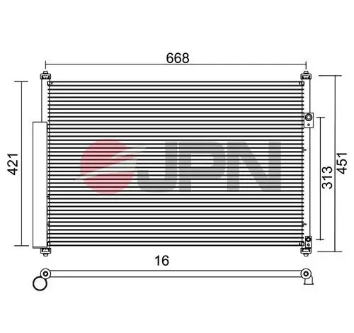 Kondensator, Klimaanlage JPN 60C9130-JPN