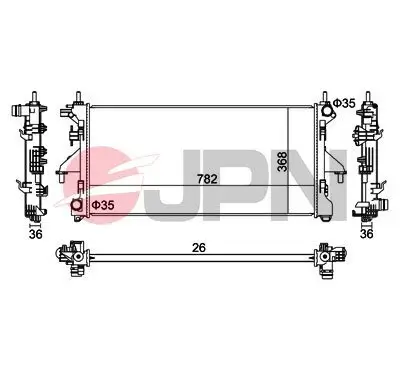 Kühler, Motorkühlung JPN 60C9020-JPN