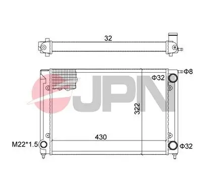 Kühler, Motorkühlung JPN 60C9055-JPN