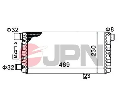 Kühler, Motorkühlung JPN 60C9016-JPN Bild Kühler, Motorkühlung JPN 60C9016-JPN