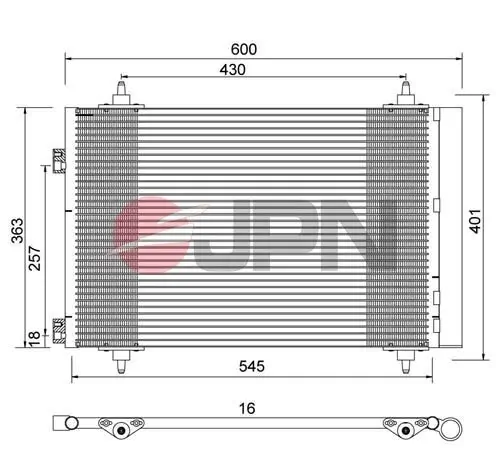 Kondensator, Klimaanlage JPN 60C9123-JPN Bild Kondensator, Klimaanlage JPN 60C9123-JPN